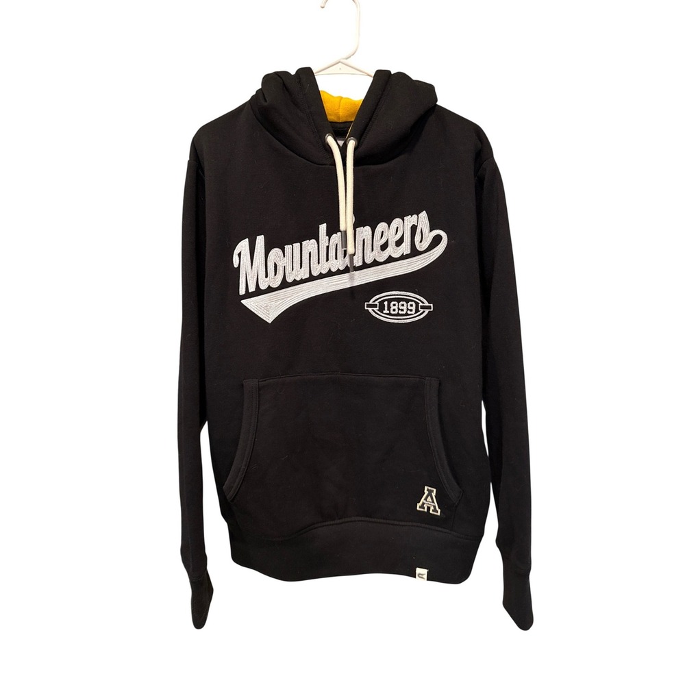 Colosseum App State Mountaineers Hoodie Mens Sz M Black Embroidered Graphic